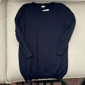 J Crew 3/4-Sleeve Navy Sweater Top